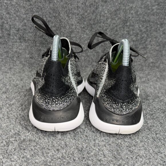 Nike Free Run Flyknit 2018 Running Shoes Women's Size 8 Black White Athletic - Picture 6 of 12